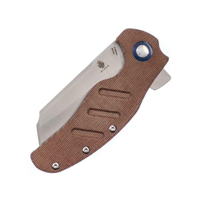 Складной нож Kizer C01C XL, сталь 154CM, рукоять Brown Micarta