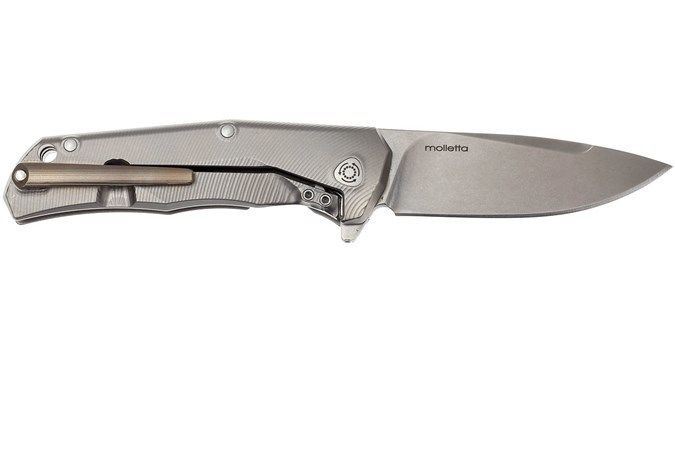 Нож складной LionSteel T.R.E. Bronze Titanium, сталь M390, рукоять титан