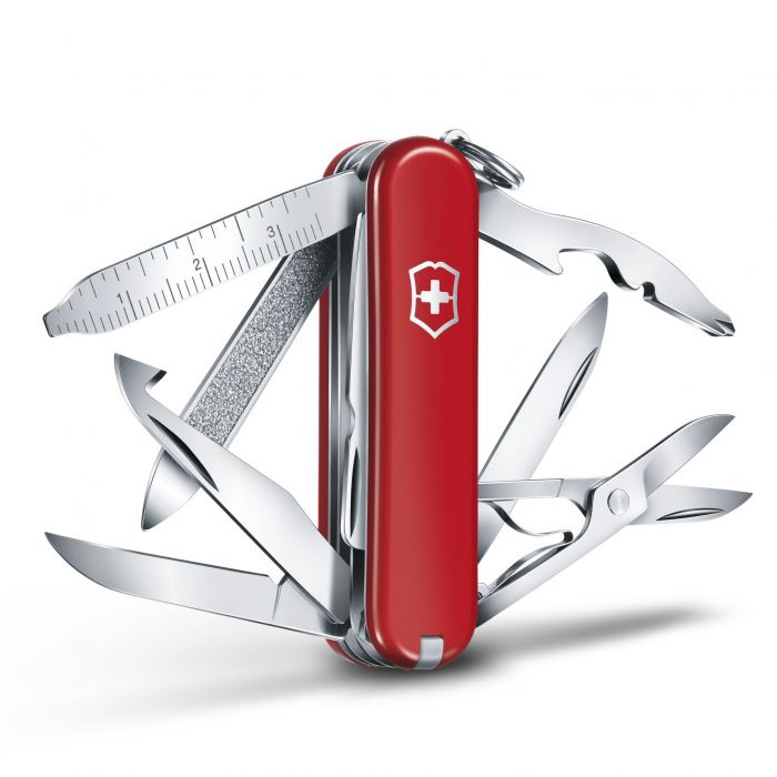 Нож перочинный Victorinox MiniChamp, сталь X55CrMo14, рукоять Cellidor®, красный